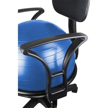 FABRICATION ENTERPRISES Fabrication Enterprises 30-1791B Cando Metal Mobile Ball Stabilizer Chair With Arms Ball; Blue 30-1791B